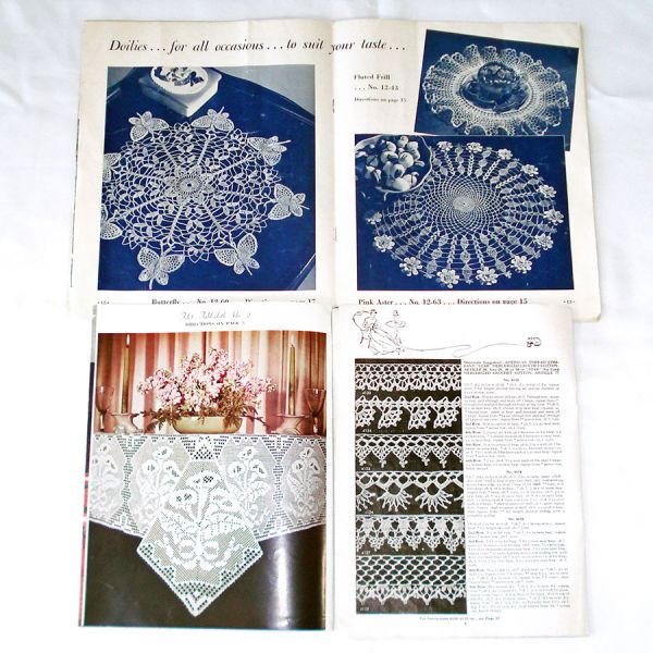 Crochet Pattern Booklets Lot of 6 1940s -1950s #3