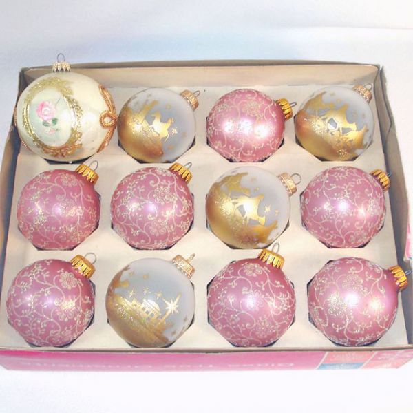 Nine Boxes Glass Christmas Ornaments Circa 1980 #2