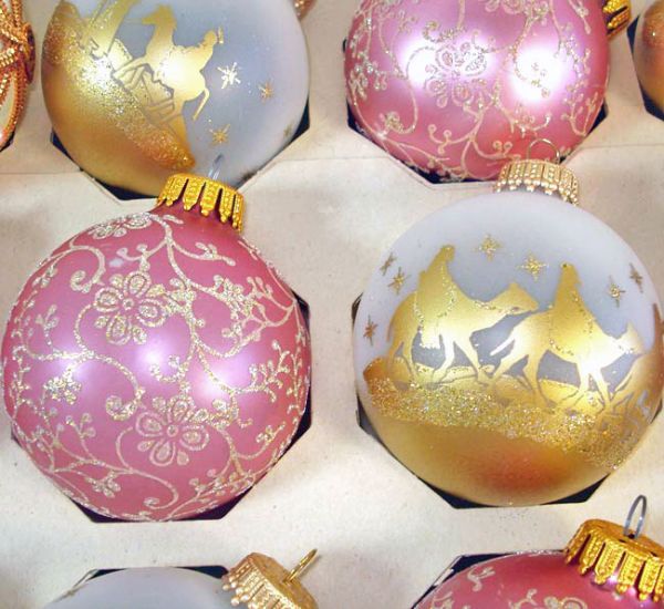 Nine Boxes Glass Christmas Ornaments Circa 1980 #3