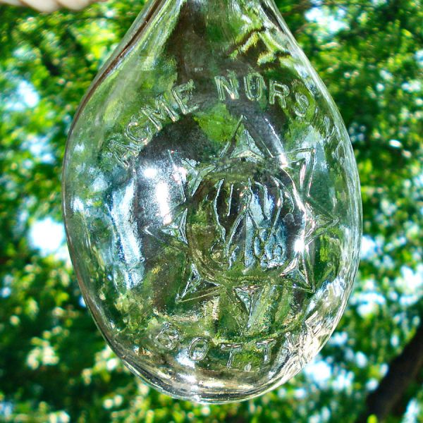 Acme Victorian Glass Baby Nursing Bottle With Glass Stopper #3