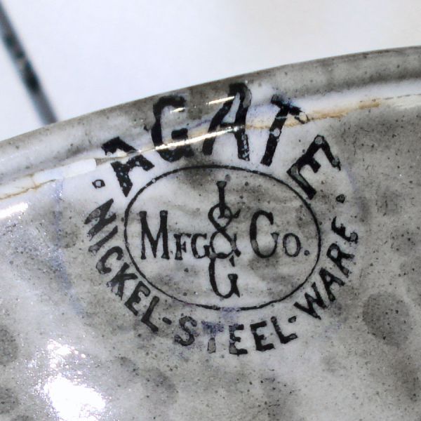 Agate Ware Antique Graniteware Hanging Strainer Steamer Basket #3