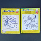 Aunt Marthas 2 Pillow Slips Transfer Patterns Sealed Florals, Southern Belle