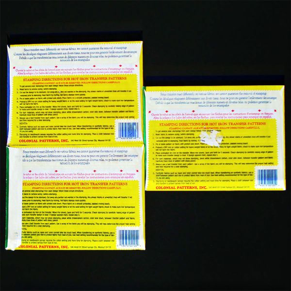 Aunt Marthas 3 Iron-On Flowers, Monogram, Lovely Lady Transfer Patterns Sealed #5