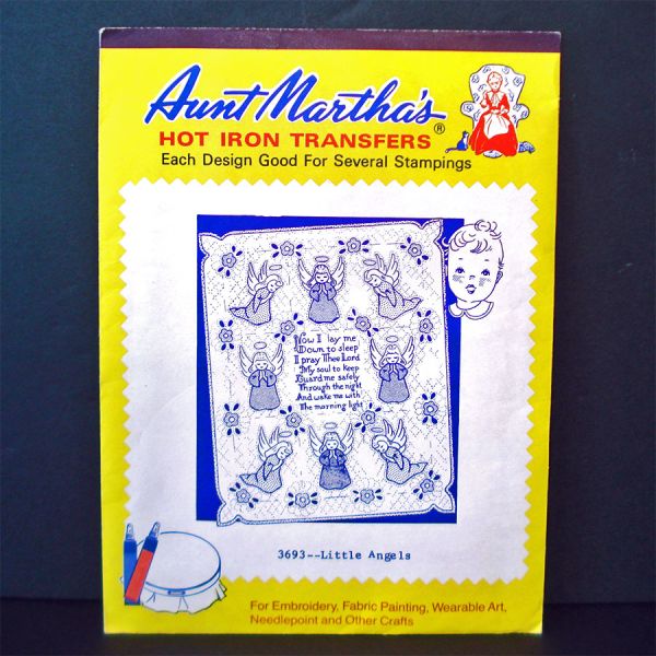 Aunt Marthas Little Angels Baby Quilt Embroidery Transfer Pattern Sealed
