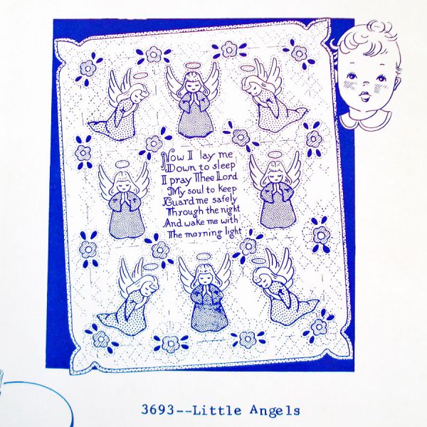 Aunt Marthas Little Angels Baby Quilt Embroidery Transfer Pattern Sealed #2