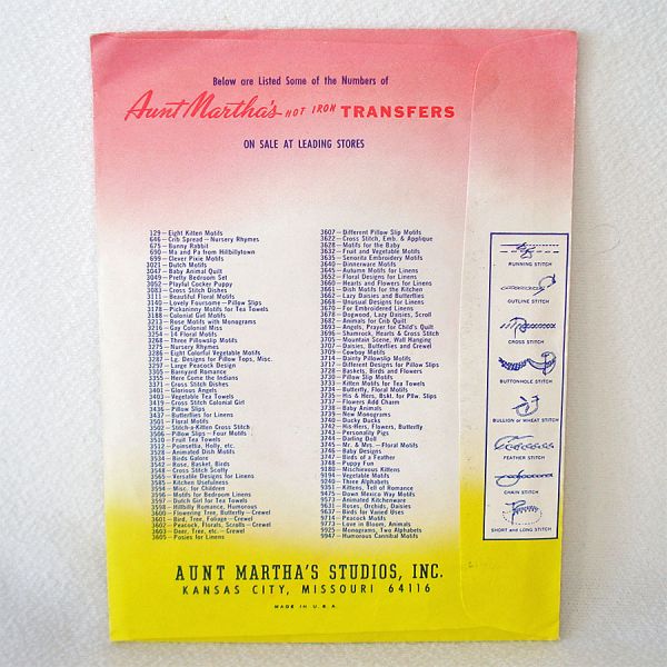 Aunt Marthas Black African Babies Iron On Embroidery Transfers #3