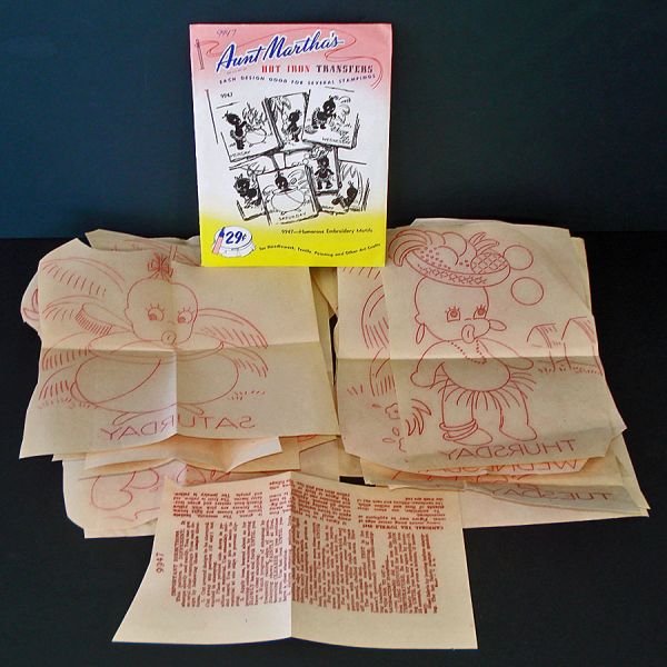 Aunt Marthas Black African Babies Iron On Embroidery Transfers #4