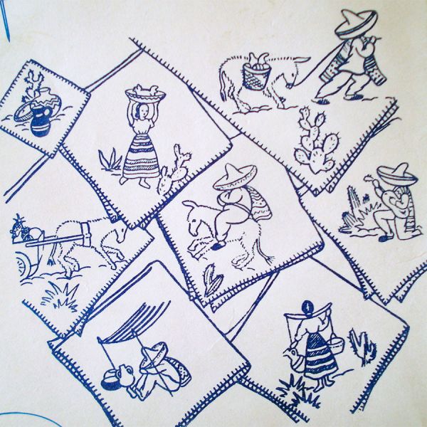 Aunt Marthas Down Mexico Way Iron On Transfer Patterns Sealed #2