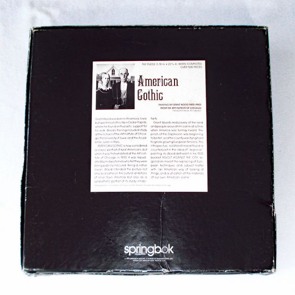 American Gothic Springbok 1972 Fine Art Jigsaw Puzzle Complete #3