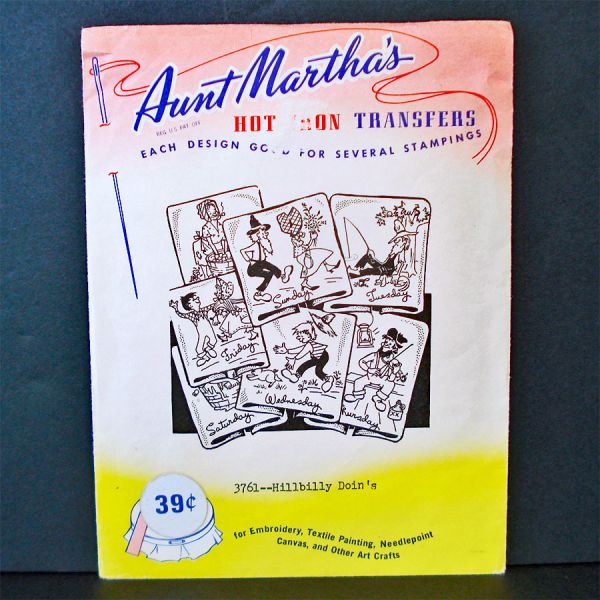 Aunt Marthas Hillbilly Doin's Embroidery Transfer Patterns