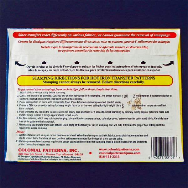 Aunt Marthas Superb Herbs Hot Iron Transfer Patterns Sealed #2