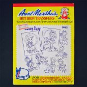 Aunt Marthas Saucy Suzy Iron On Embroidery Transfers Sealed