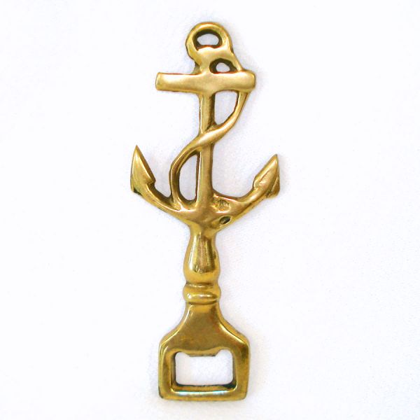 Solid Brass Ship's Anchor Bottle Opener