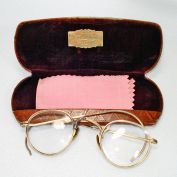 Antique Gold Filled Spectacles With Case for Display