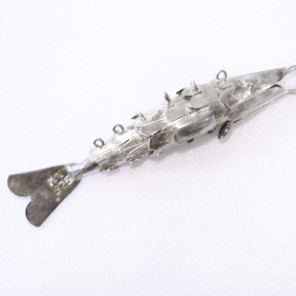 Sterling Silver Articulated Wiggly Fish Earrings #2