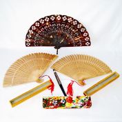 Celluloid Faux Tortoise Folding Hand Fan Plus 3 Others