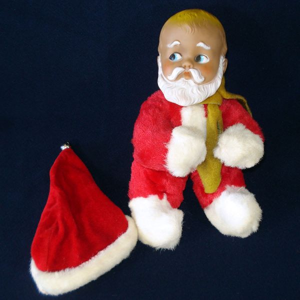 African American Knickerbocker Plush Baby Santa Christmas Doll #3