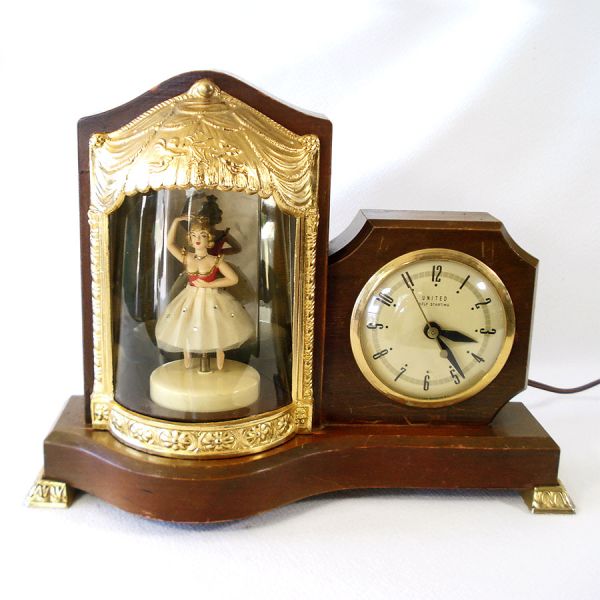 United Dancing Ballerina Musical Lighted Animated Clock #5