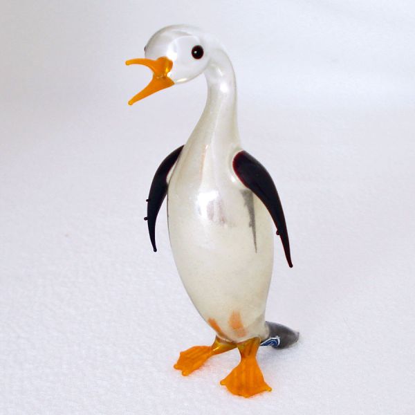 Blown German Mercury Art Glass Penguin 3 Inches #2