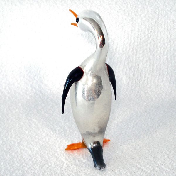 Blown German Mercury Art Glass Penguin 3 Inches #4