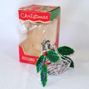 1950s Bradford Mistletoe Kissing Bell Christmas Ornament