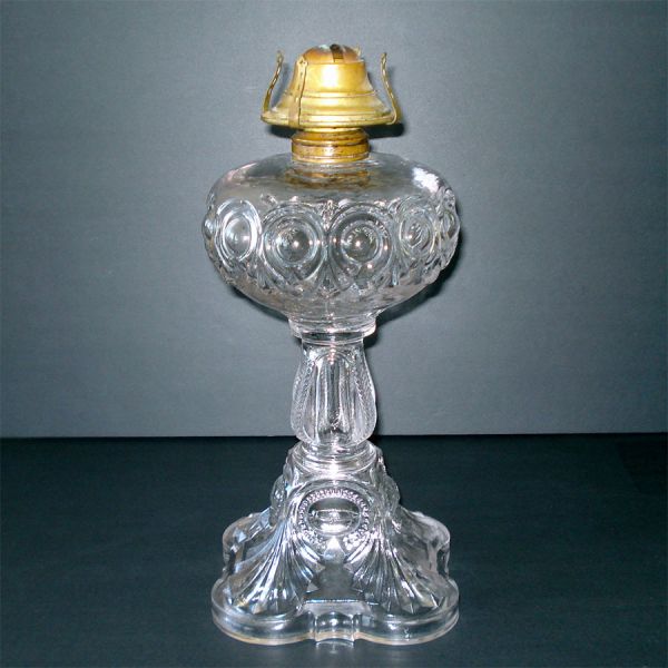 Mid Century Bullseye Glass Oil Lamp #2