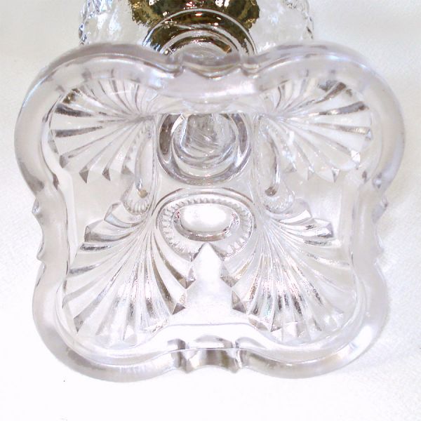 Mid Century Bullseye Glass Oil Lamp #4