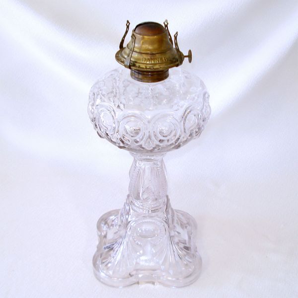 Mid Century Bullseye Glass Oil Lamp #5