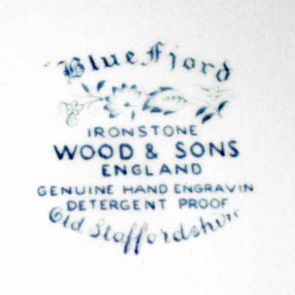 Blue Fjord Wood & Sons England 4 Salad Plates #2