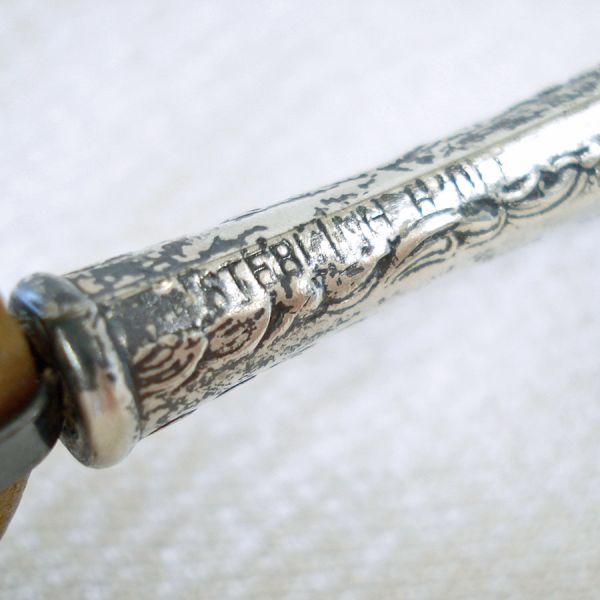 Victorian Sterling Silver and Bone Baby Teether #2