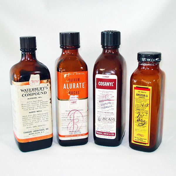 Lot 12 Antique and Vintage Glass Pharmacy, Medicine Bottles #2