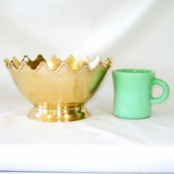 Brass Crown Rim 8 Inch Centerpiece Bowl #3