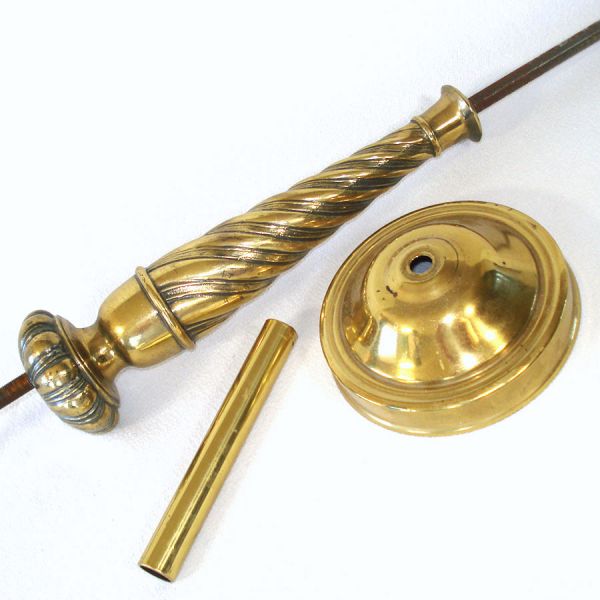 Mid Century Cast Brass Lamp Parts Column, Cap #2