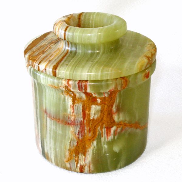 Marbled Onyx French Butter Bell Crock #3