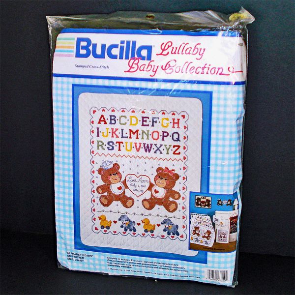 Bucilla Alphabet Bears Baby Quilt Embroidery Kit