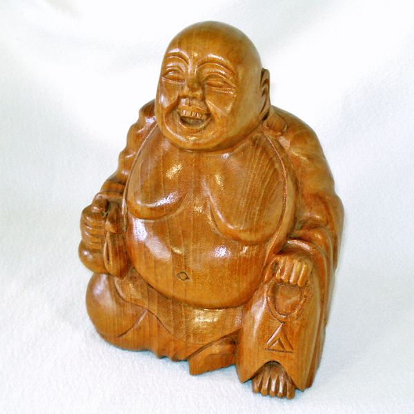 Carved Wood Buddha Figure