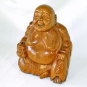 Carved Wood Buddha Figure