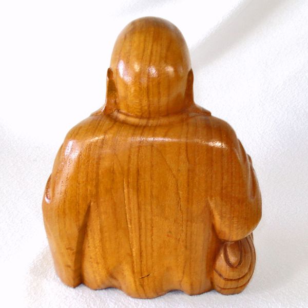 Carved Wood Buddha Figure #2
