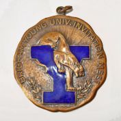 Enameled Bronze BYU Track Field Award Pendant 1941