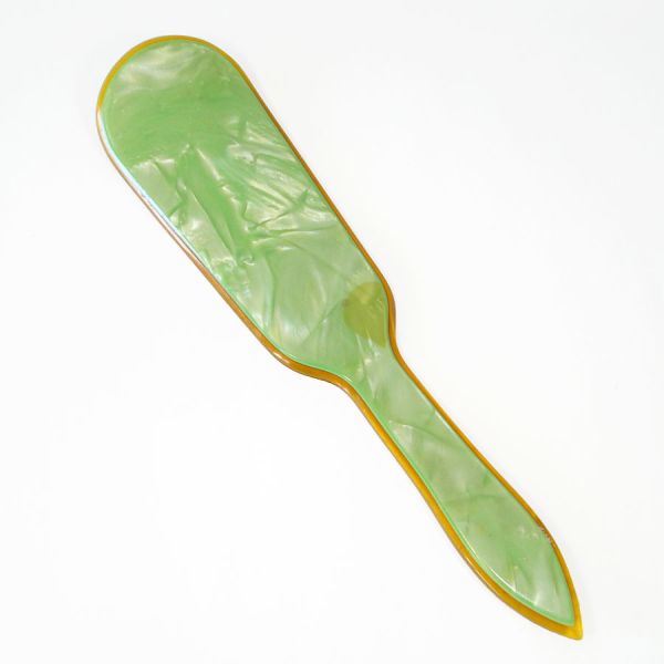 Marbled Green Celluloid Shoe Horn