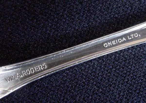 Chalice Oneida Wm A Rogers Silverplate Pierced Serving Spoon #3