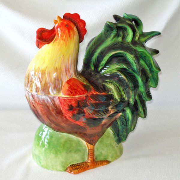 Magnifent Rooster Susan Winget Large Cookie Jar #2