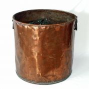 Large Solid Copper 10 Gallon Round Tub Boiler