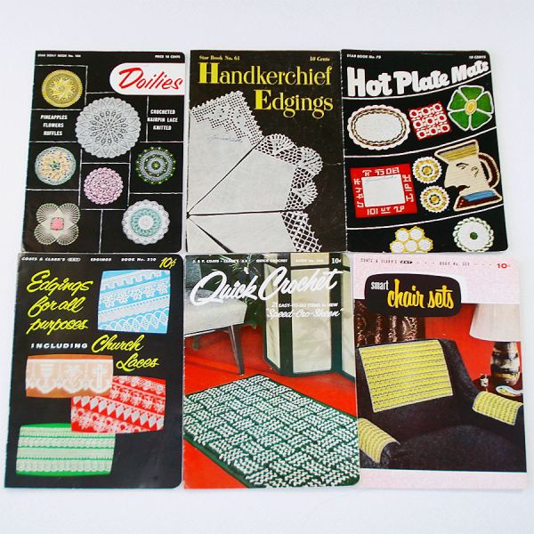 Estate Crochet Supplies Lot 55 Pieces Patterns, Hooks, More #5