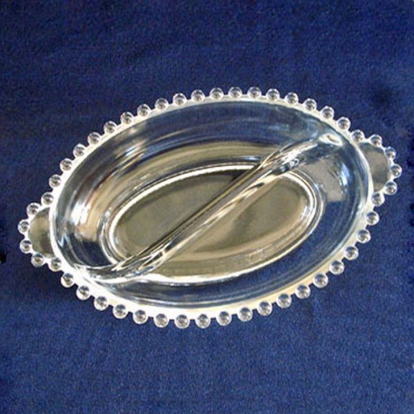 Imperial Candlewick Oval Divided Relish Dish