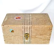 Wooden Doll Trunk Wardrobe Case 14 Inches Long