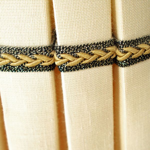 Mid Century Pleated Hanging Drum Lamp 4 Light #3