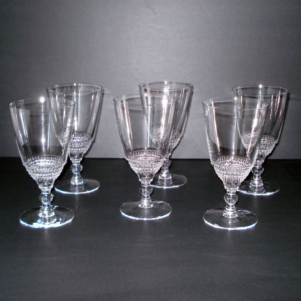 Duncan Miller Teardrop 6 Water Goblets Tear Drop