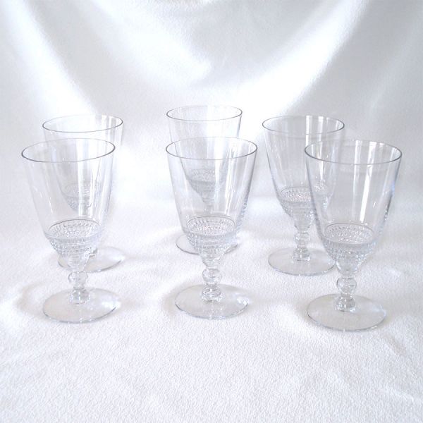 Duncan Miller Teardrop 6 Water Goblets Tear Drop #3