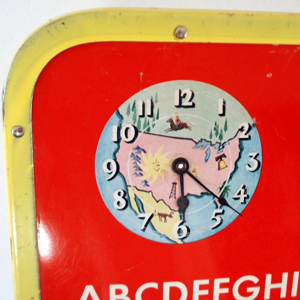 Amsco 1950s Tin Litho Toy Folding Easel With Chalkboard #6